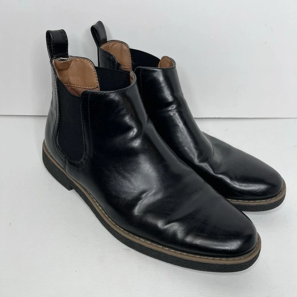 Deer Stags Boots Mens Size 10 M Rockland Memory Foam Chelsea Black Boho